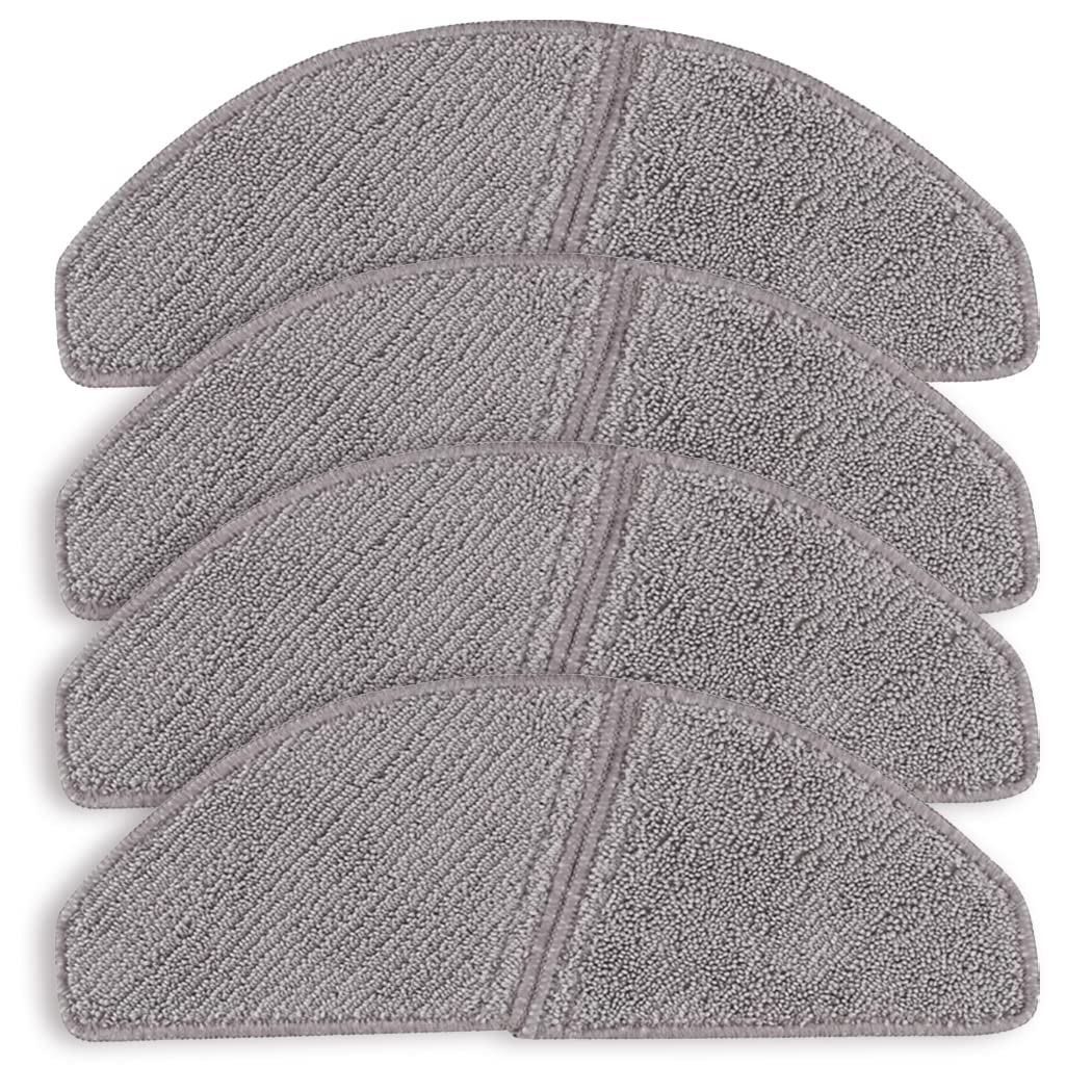 Dxyue 4Pcs Washable Mop Pads Replacement for Midea S8+ M7 Pro Sweeping Robot Vacuum Cleaner Microfiber Mop Cloths Parts