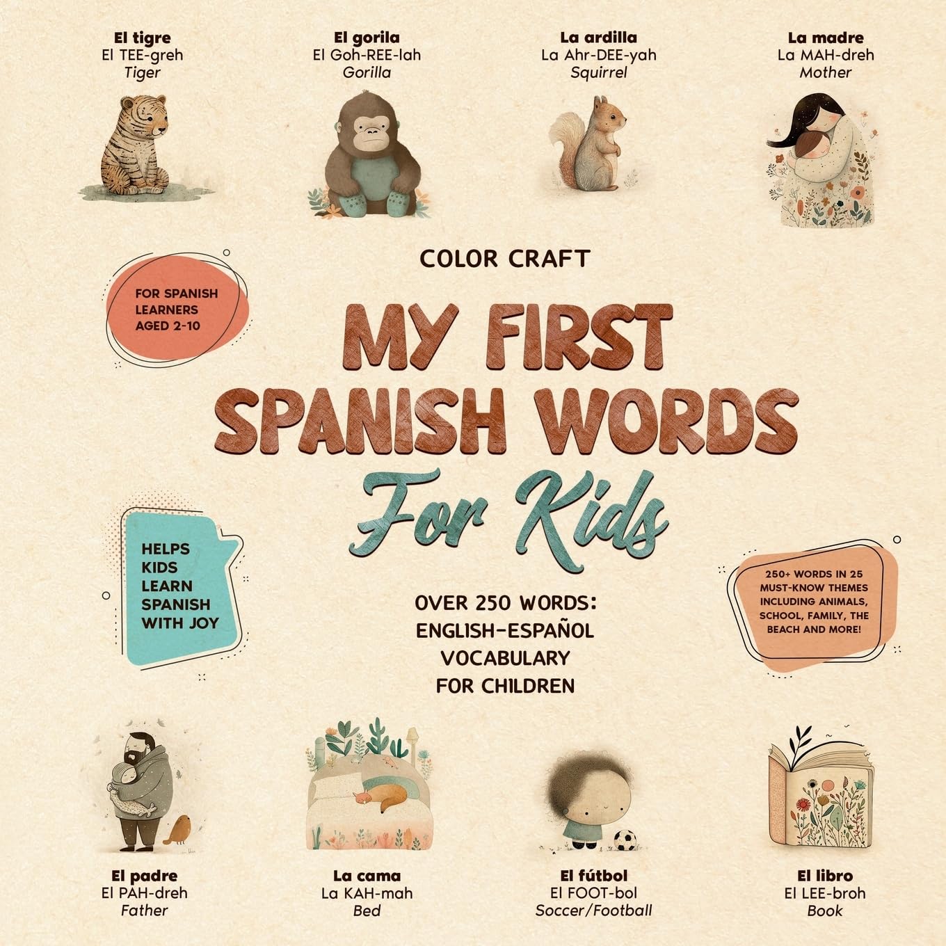 My First Spanish Words Book For Kids: English-Espanol for Young Learners Aged 2-10, With 250+ illustrations