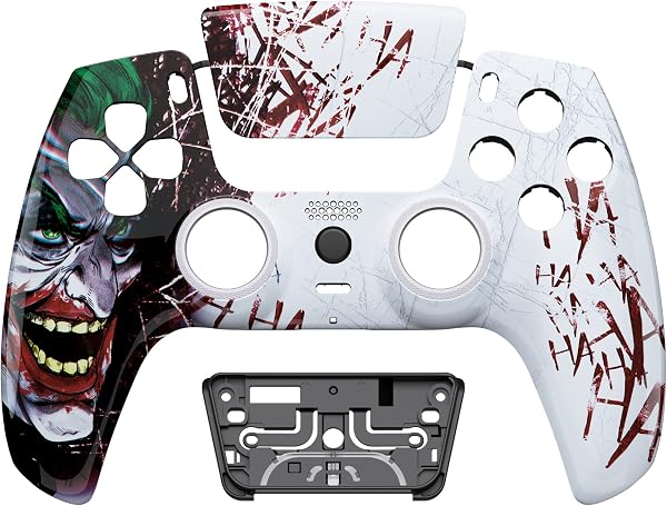 eXtremeRate LUNA Skin Redesigned Clown HAHAHA Front Shell Touchpad Compatible with ps5 Controller BDM-010 020 030 040 050, DIY Replacement Custom Touch Pad Cover Compatible with ps5 Controller - 3