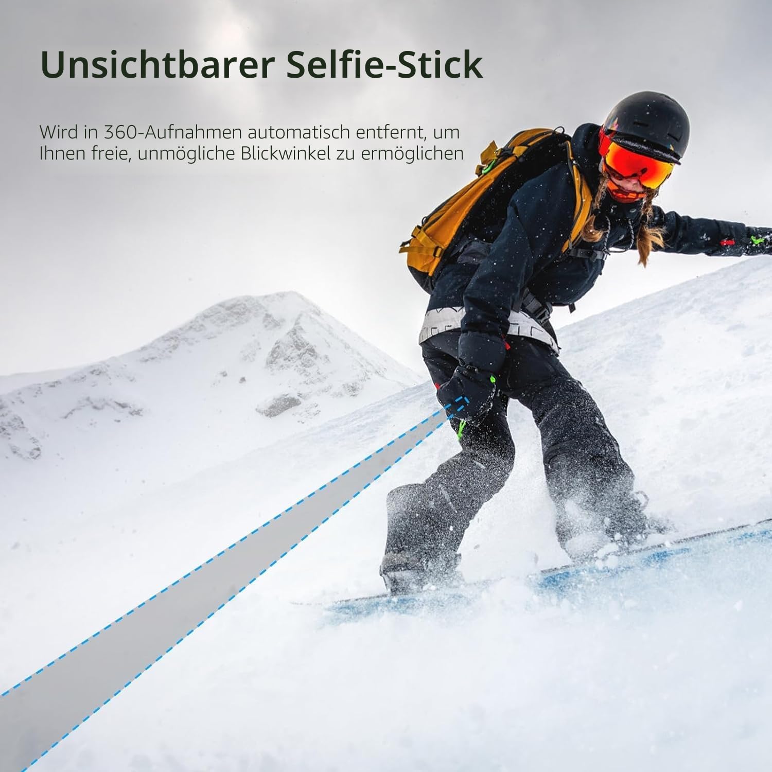 ULANZI 150cm Selfie Stick Stativ für Insta360 GO 3/X3/ONE RS/ONE X2/ONE X/GO 2/ONE R/ONE, TT52 Einbein Stativ für Action Cam Monopod Kompatible mit DJI usw.
