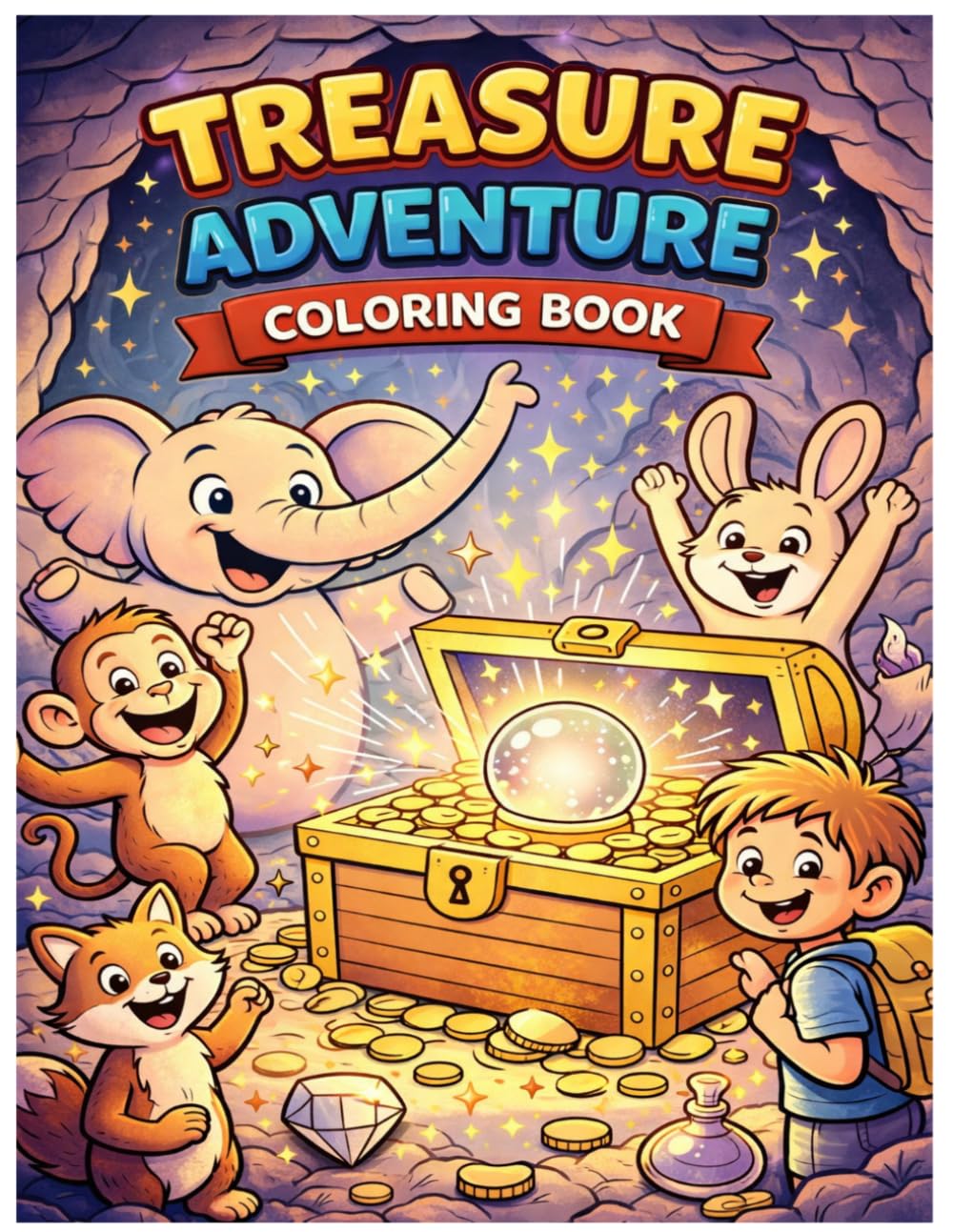 Treasure adventure coloring book
