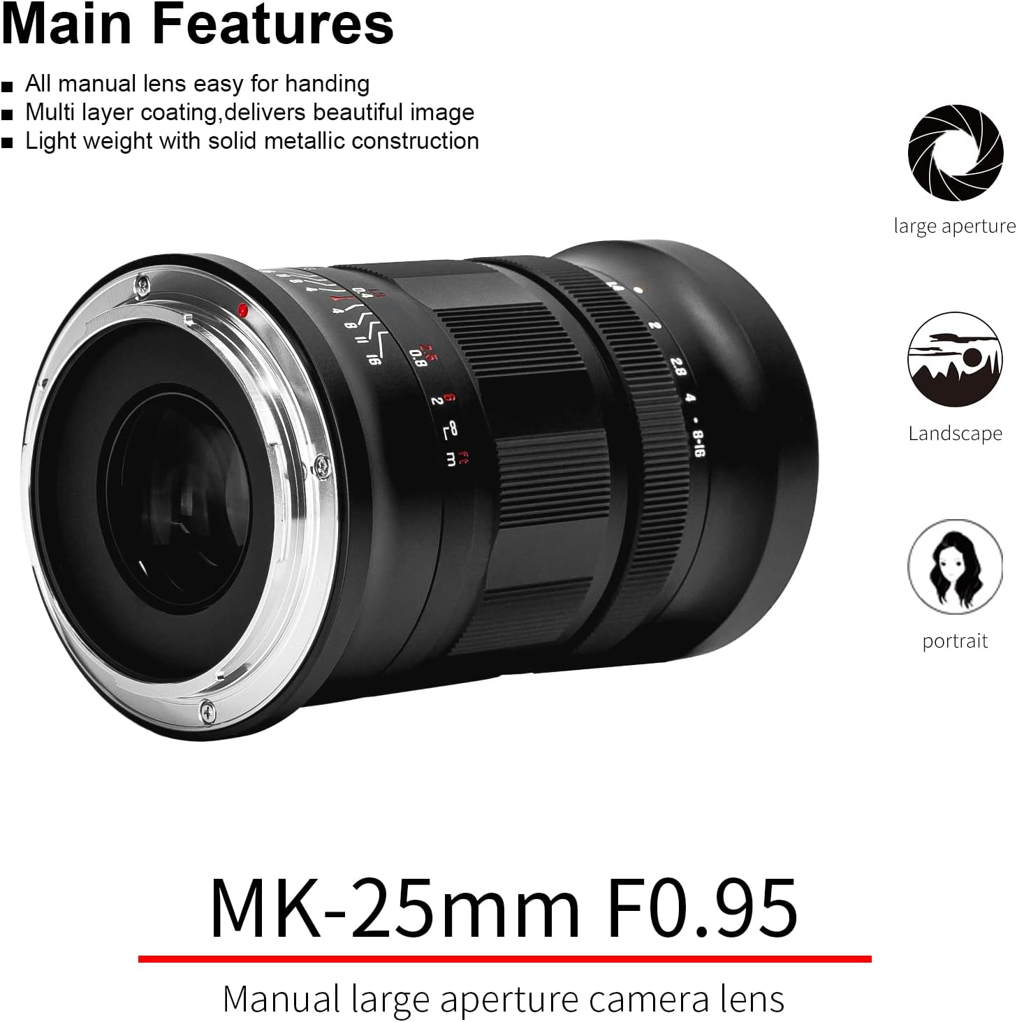 Meike 25mm Large Aperture Manual Focus Lens Togo Ubuy