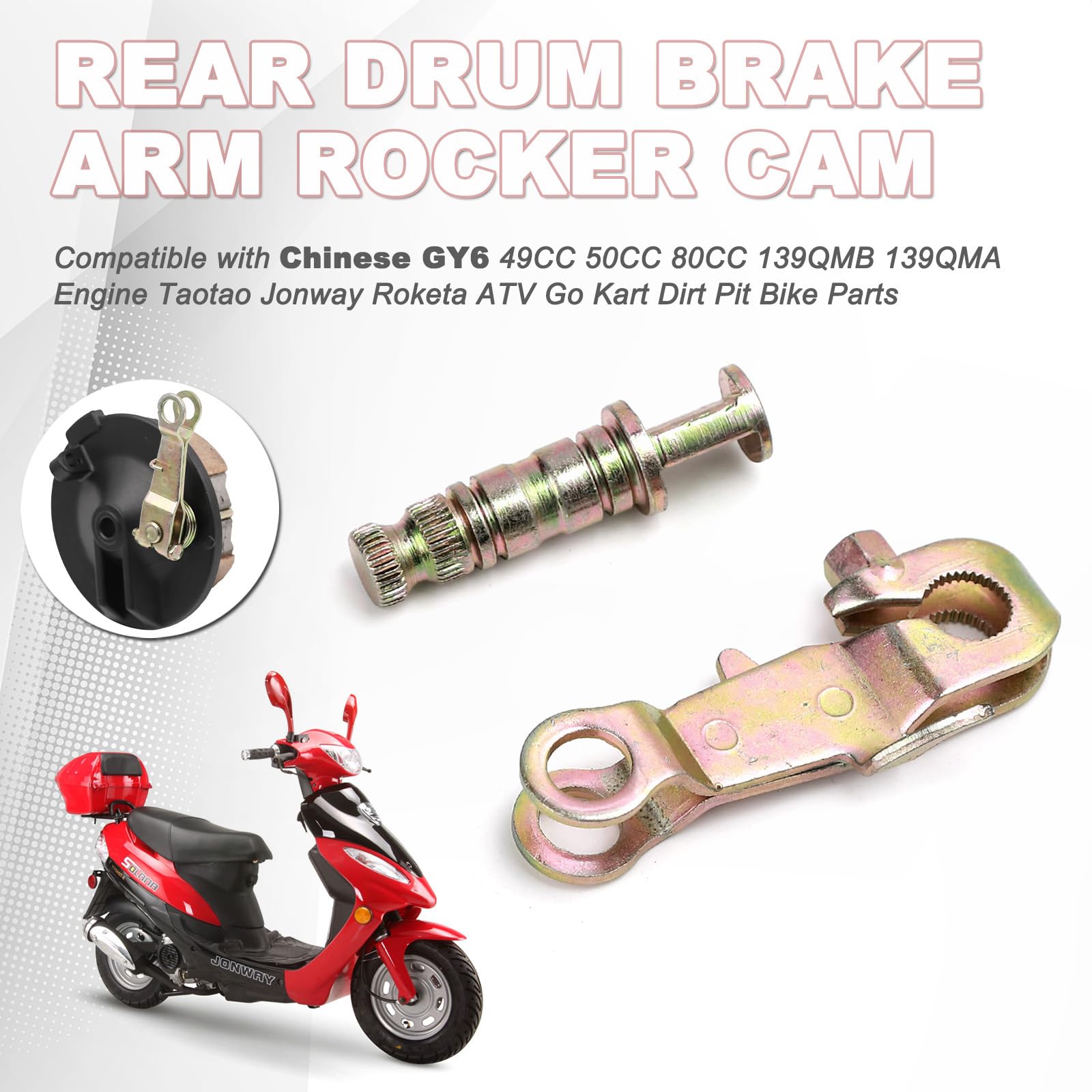 Replacement Brake Lever Assembly Rear Brake Arm Assembly Replacement For  150cc GY6 Scooters – Compatible With L-PR139 Models 150cc Rear Brake Arm