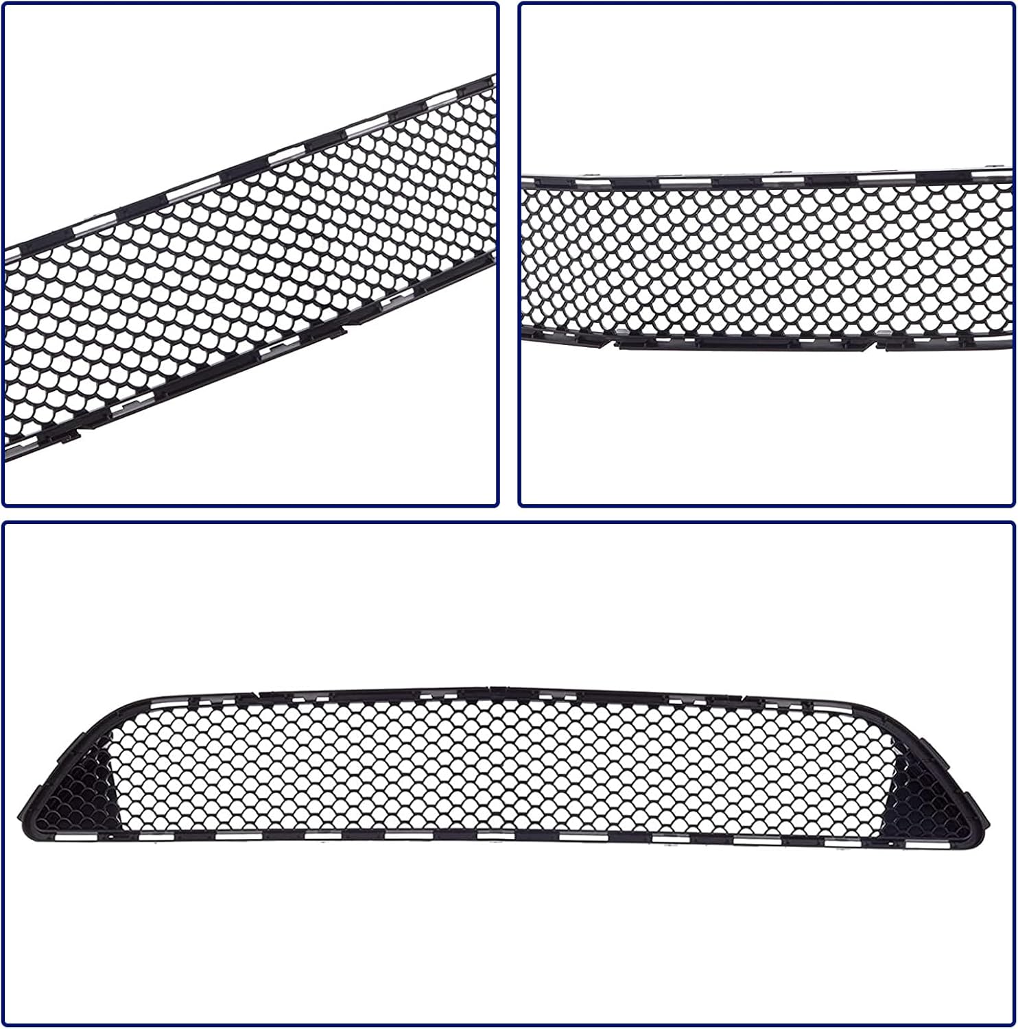 Replacement Parts Front Lower Bumper Grill Grille Center Black Compatible With Mercedes-Benz C230 C300 C350 C250 C-Class With Amg Styling Package 2008 2009 2010 2011