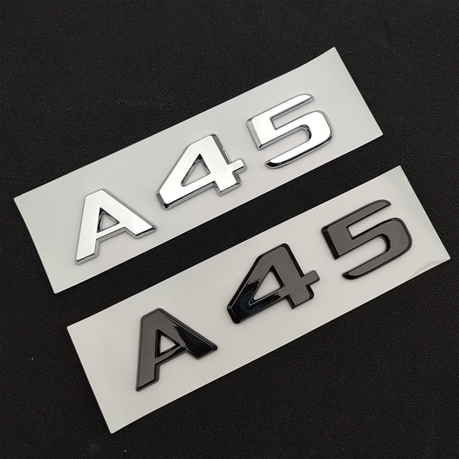 LAZIRO Emblema Adesivo Tronco Auto 3D Cromato Argento C300 - Sticker Per Mercedes AMG Classe C (W204/W205/W203)