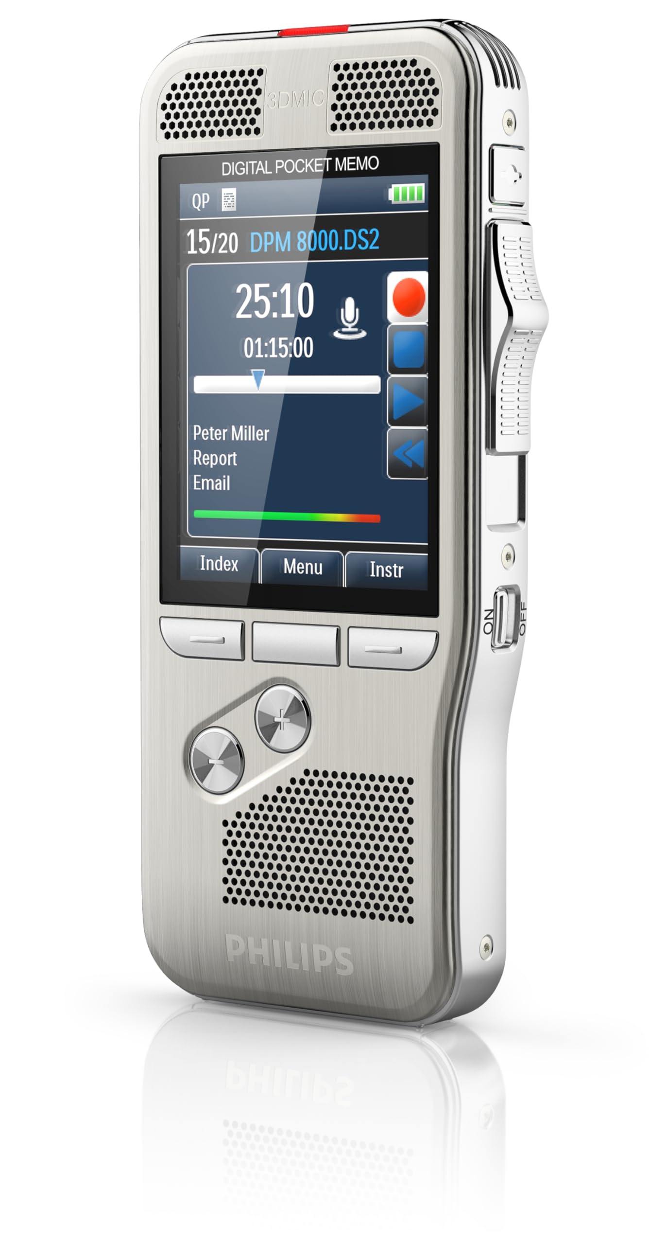 Philips DPM8900/02 Meeting-Recorder-Set, Digitales Diktiergerät inkl. 4 Grenzflächenmikrofonen für 360° Tonaufzeichnungen, SpeechExec Basic Diktiersoftware 2-Jahres-ABO