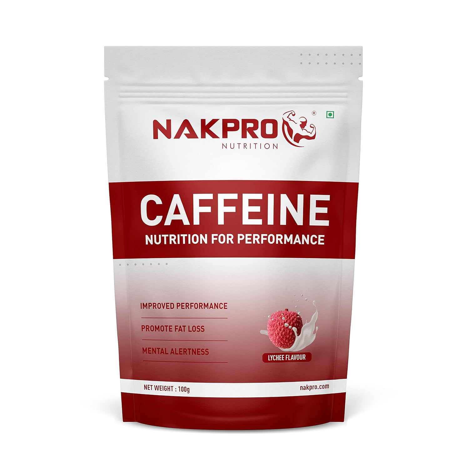 NAKPRO Caffeine PreWorkout Energy Supplement Powder for Men, Women