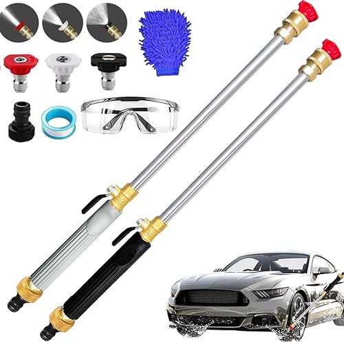 Jet Nozzle Power Washer for Garden Hose, 2026 High Pressure Hose Nozzle with 3 I