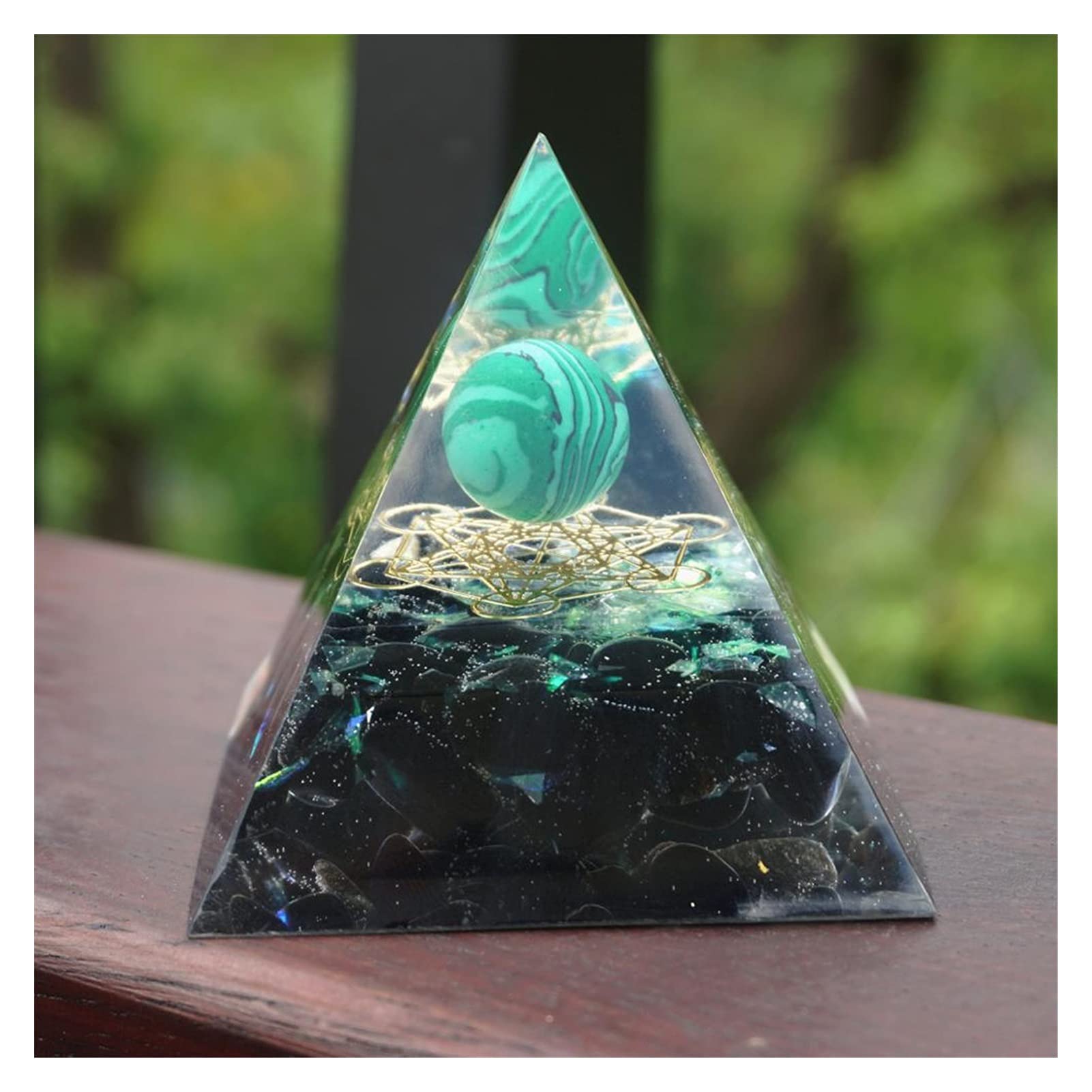 Amazon.co.jp: 黒曜石宝石レイキチャカラピラミド石英を持つ天然