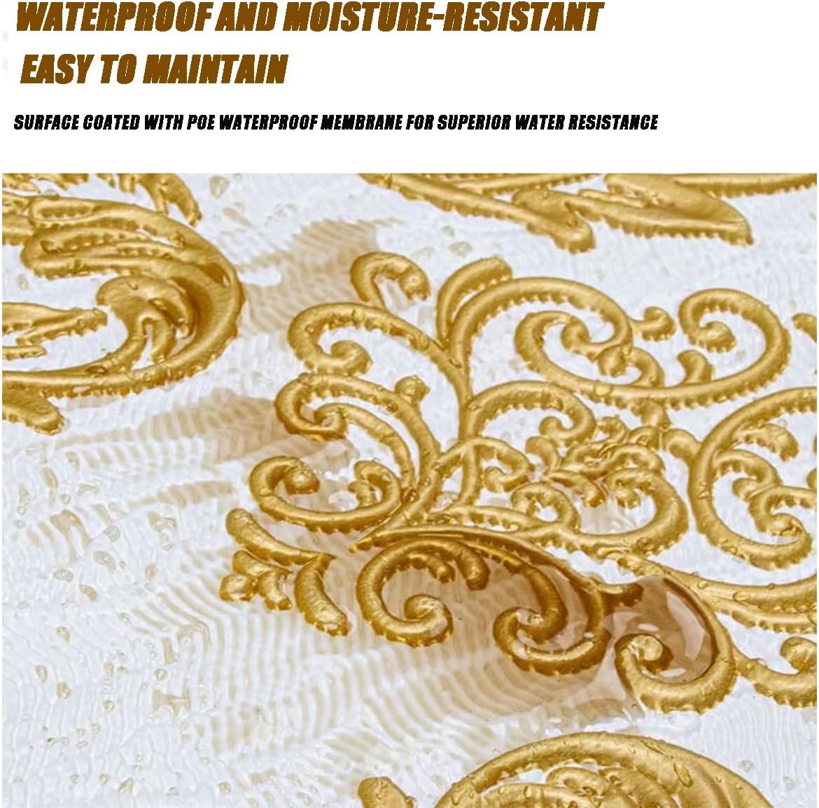 Peel-and-Stick Removable Wallpaper Suitable for Cabinets, Bedrooms, Nurseries, Drawers(Gold)