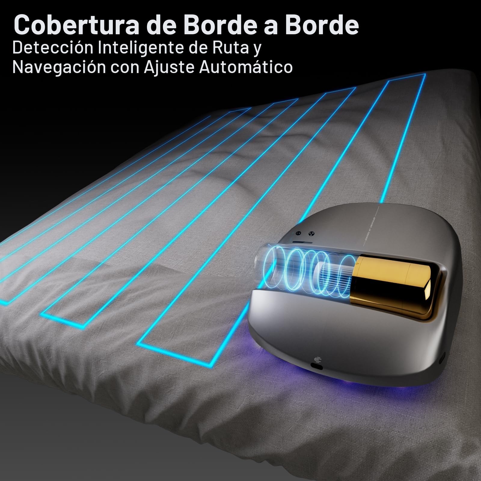 CREATULIZE Robot X1, Aspirador de Acaros, Navegación Inteligente, Limpieza Automática de Cama, Manos Libres, Detección de Bordes, Cuatro Modos de Limpieza, 55dB Silencioso, Succión de 14AW