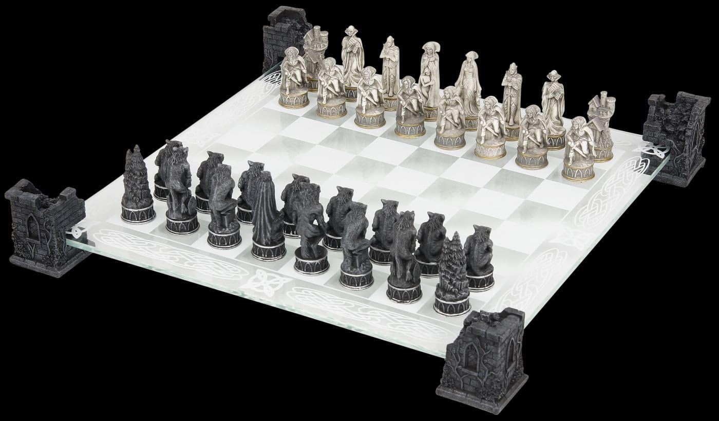 Nemesis Now Vampires & Werewolves Chess Set Chess Game standard by Nemesis Now