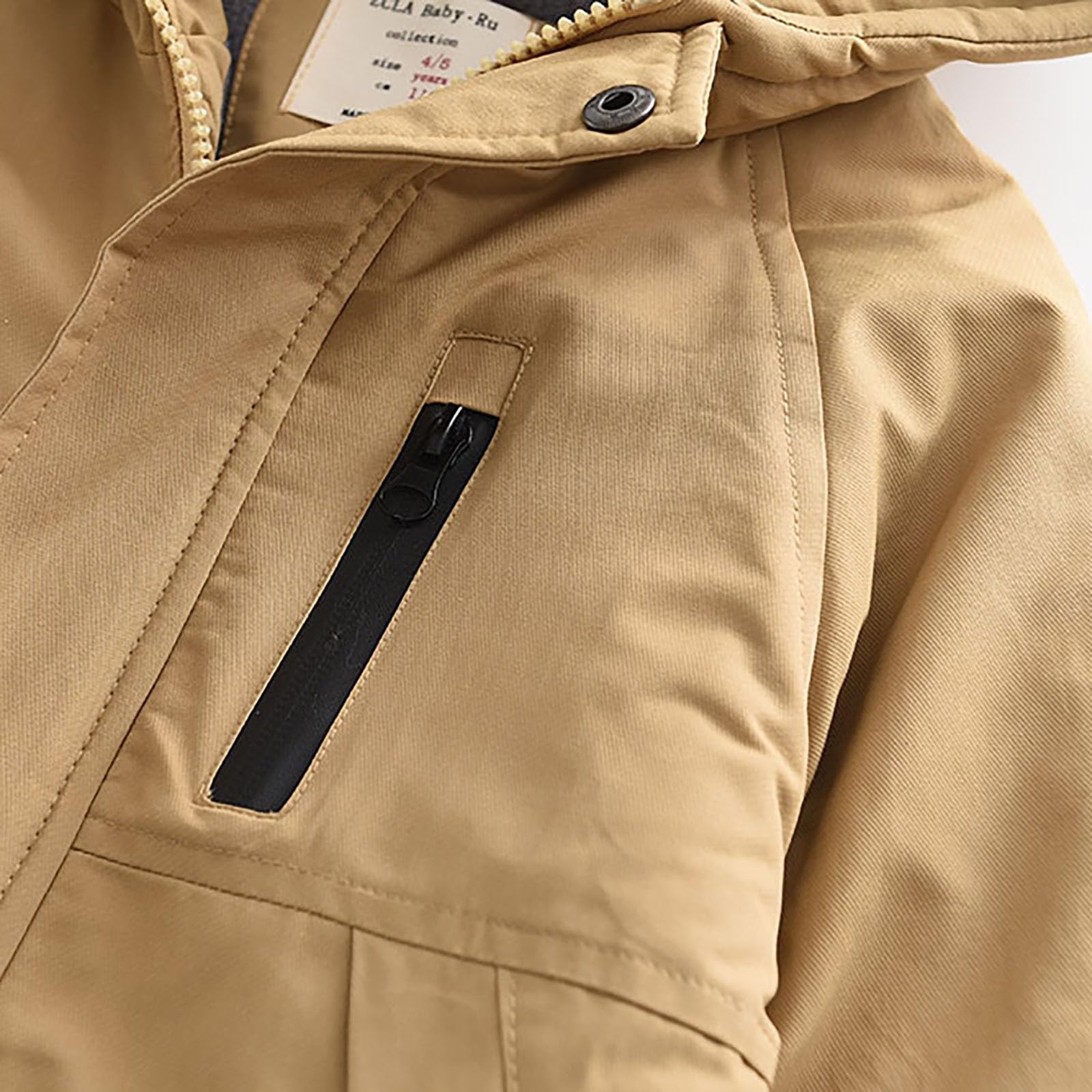 Parka per ragazzi Cappotto invernale imbottito in pile foderato con cappuccio giacca per bambini spesso caldo comfort capispalla per bambini scuola casual soprabito