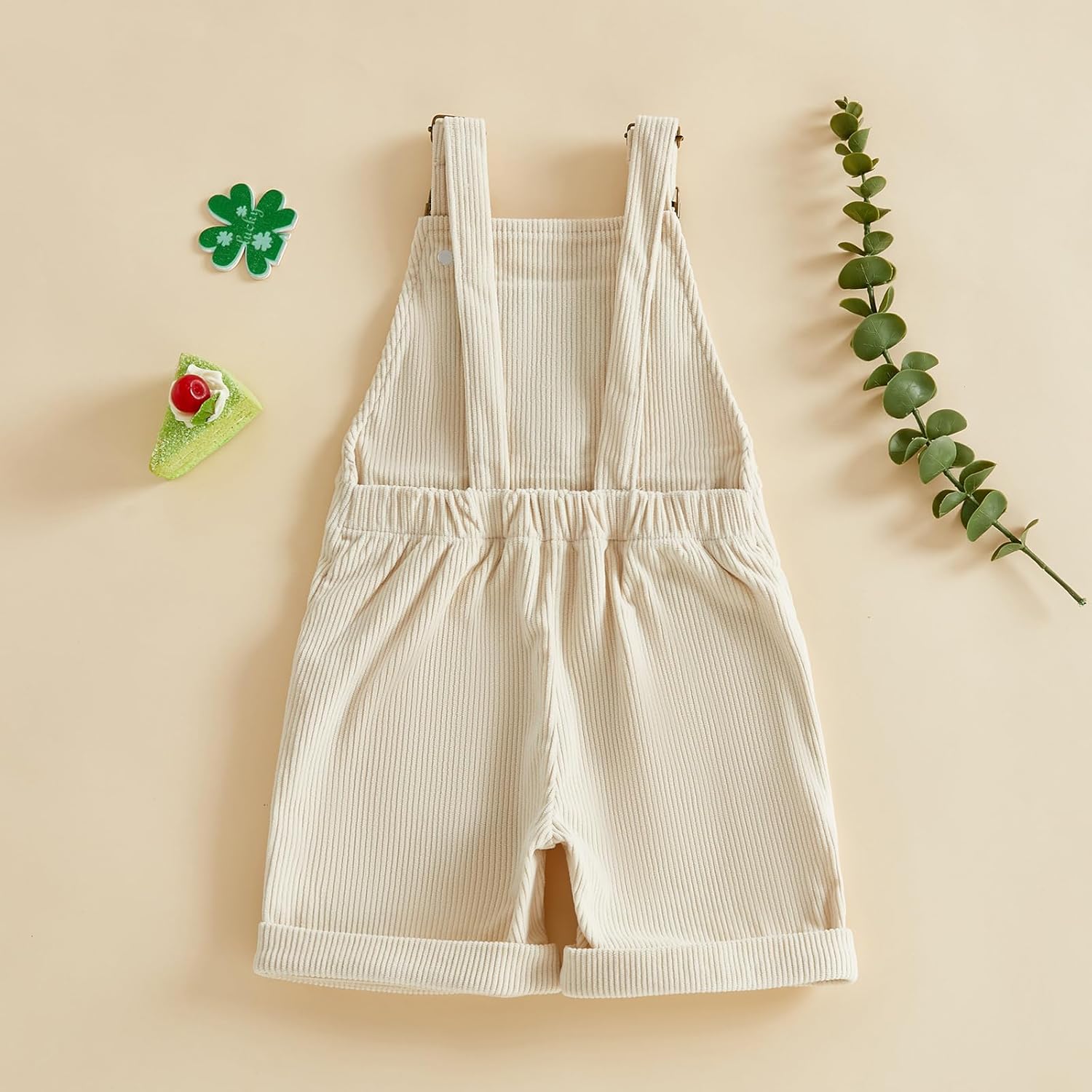 Yccutest Boys Girls St Patricks Overalls Toddler Girl St Patricks Day Outfit Boy Suspender Jumpsuit Corduroy Overall Shorts - Image 7