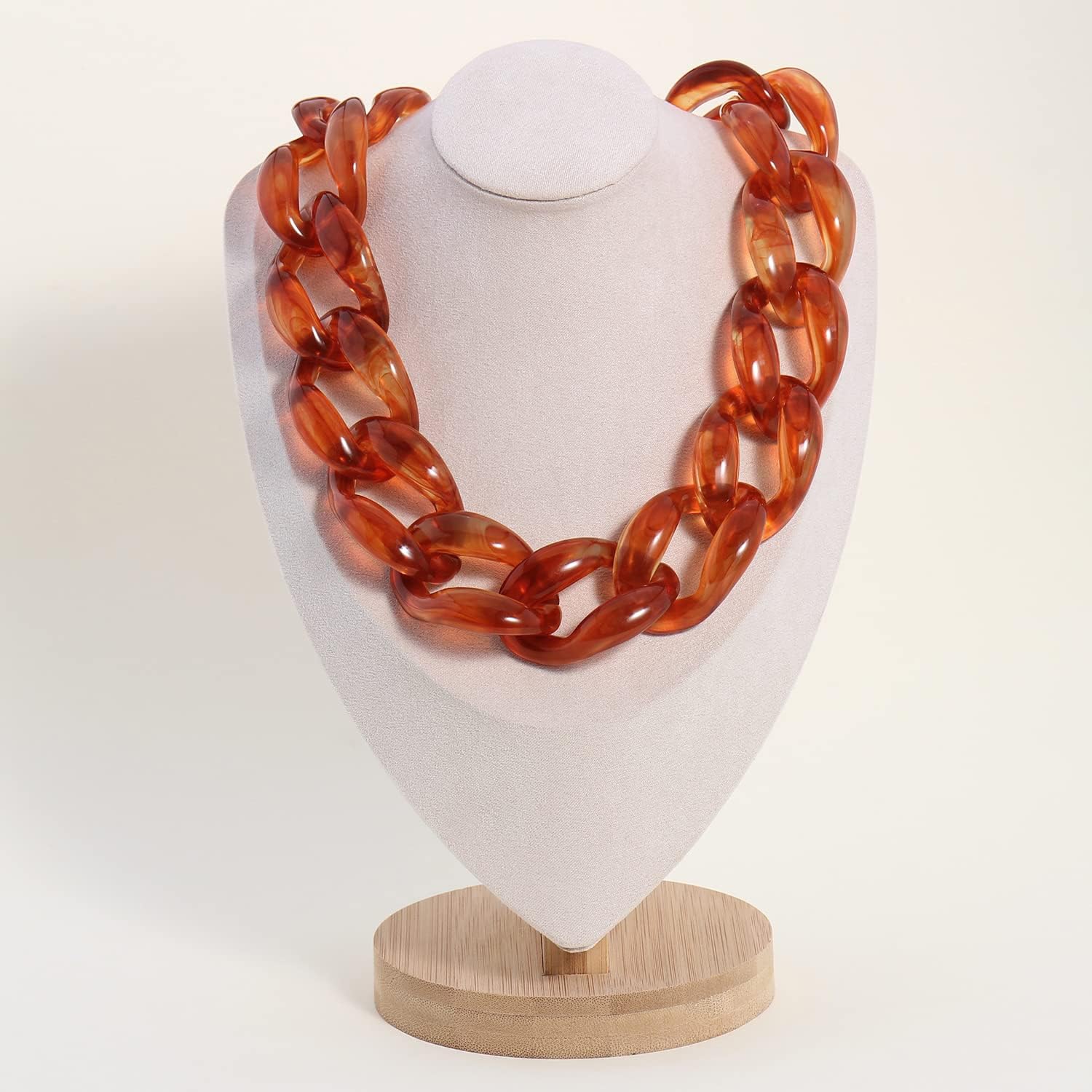 Statement Chunky Choker Fashion Acrylic Cable Link Chain Necklace for Women - Image 2