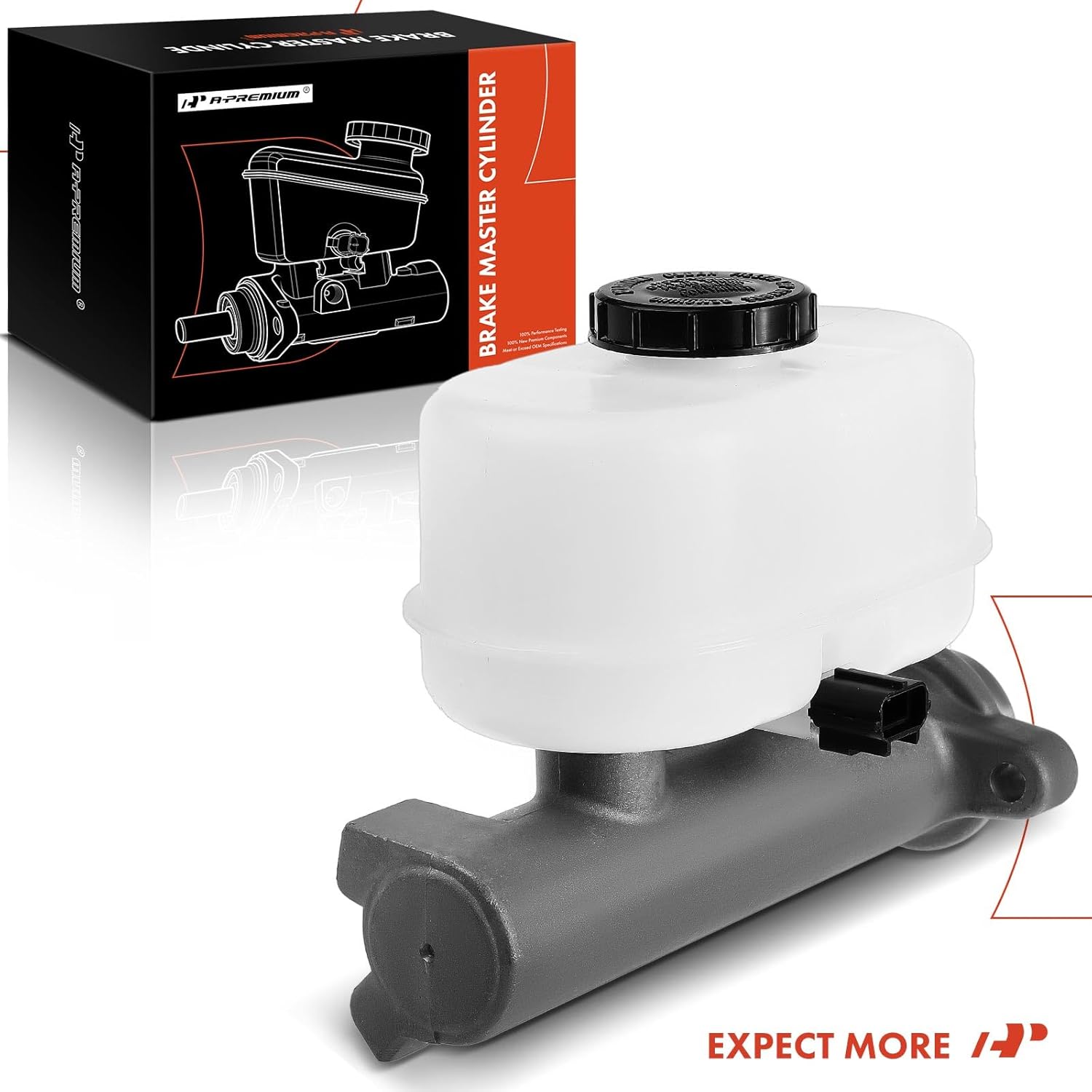 A-Premium Brake Master Cylinder with Reservoir and Cap Compatible with Ford Vehicles - For F-250 F-350 F-450 F-550 Super Duty, F53, E-550 Econoline Super Duty