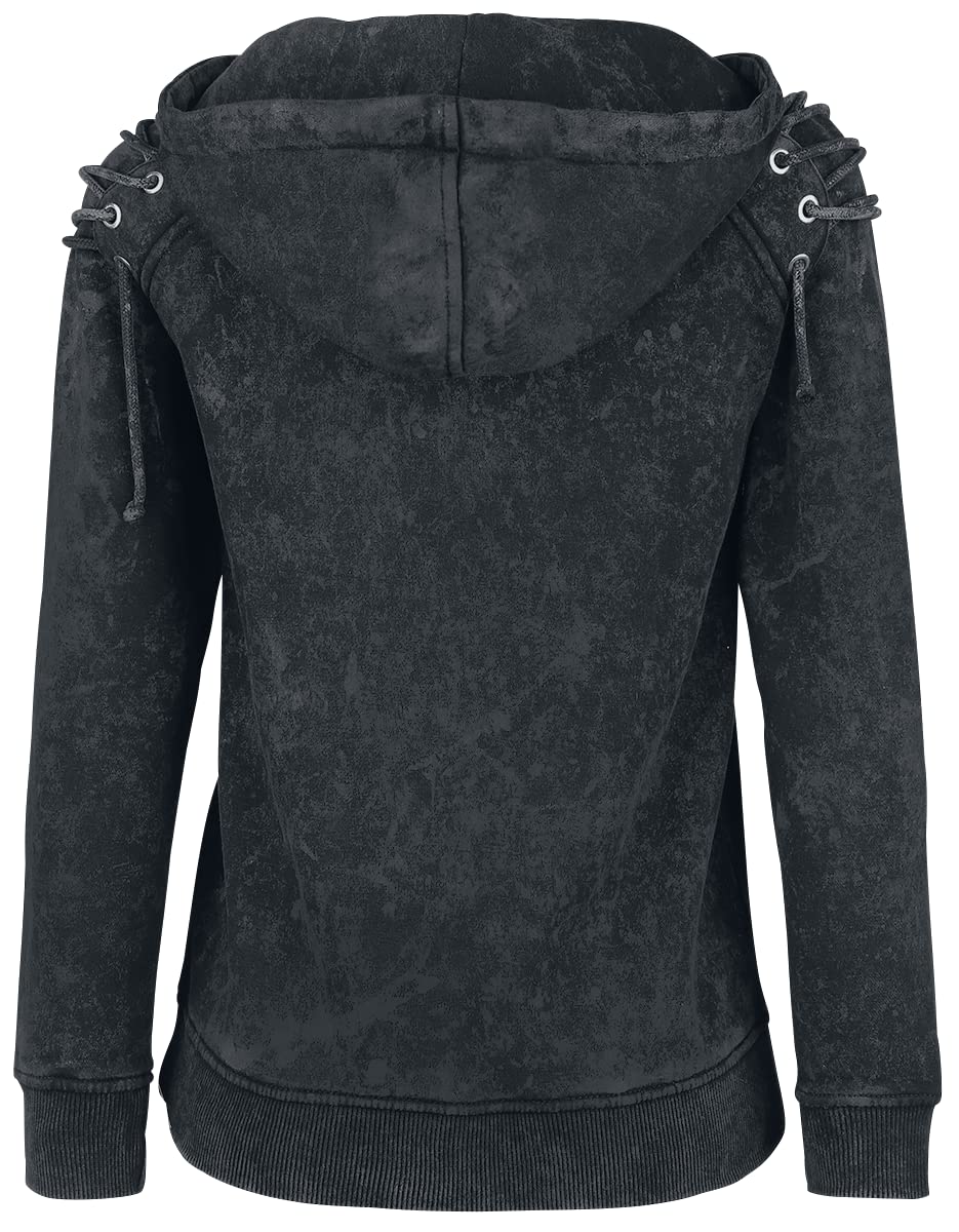 Rock Rebel by EMP Donna Maglione Grigio Scuro con Allacciatura