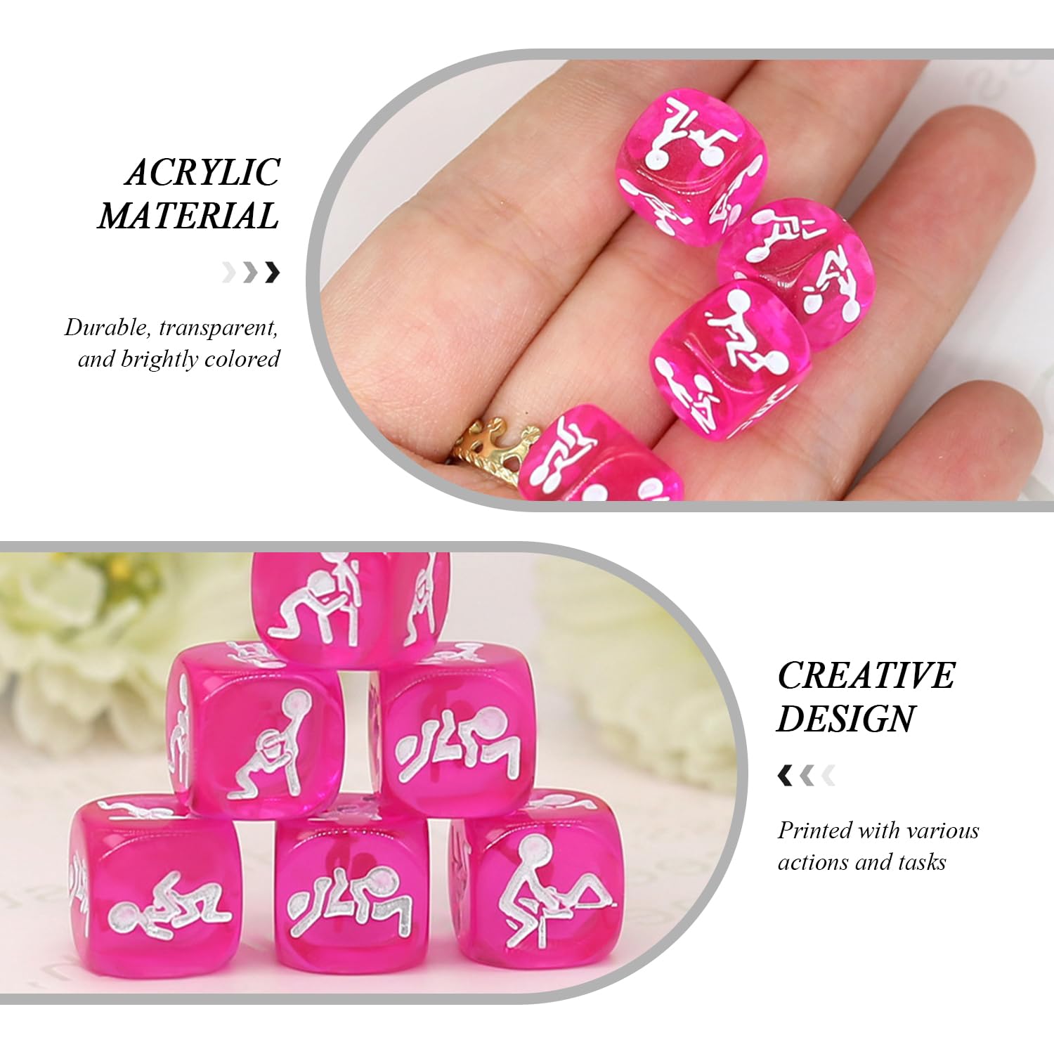 4 Dadi Divertenti, Accessori Per Coppie, Giocattoli Interattivi Per Coppie, Giochi Creativi Con Dadi, Giochi Di Lancio Per Adulti