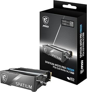 msi Gaming SPATIUM M570 PRO PCIe 5.0 NVMe M.2 2TB FROZR Internal SSD