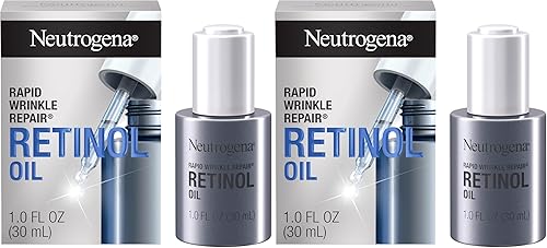 Neutrogena Rapid Wrinkle Repair Retinol Face Oil, Daily Anti-Aging Face Serum to Fight Fine Lines, Deep Wrinkles, & Dark Spots, 1.0 fl. oz,(Pack of 2)
