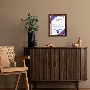 Certificate Holder Award Plaque - Certificate Holder - 3 Colors- Certificate Display (Walnut)