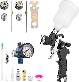 Mini HVLP Spritzpistole mit 0,8/1,0 mm Düsen, Autolackpistole, Lackierpistole für Ausbesserungsarbeiten, Farbspritzpistole für Autolack, Grundierung, Reparaturarbeiten, Details zur Reparatur