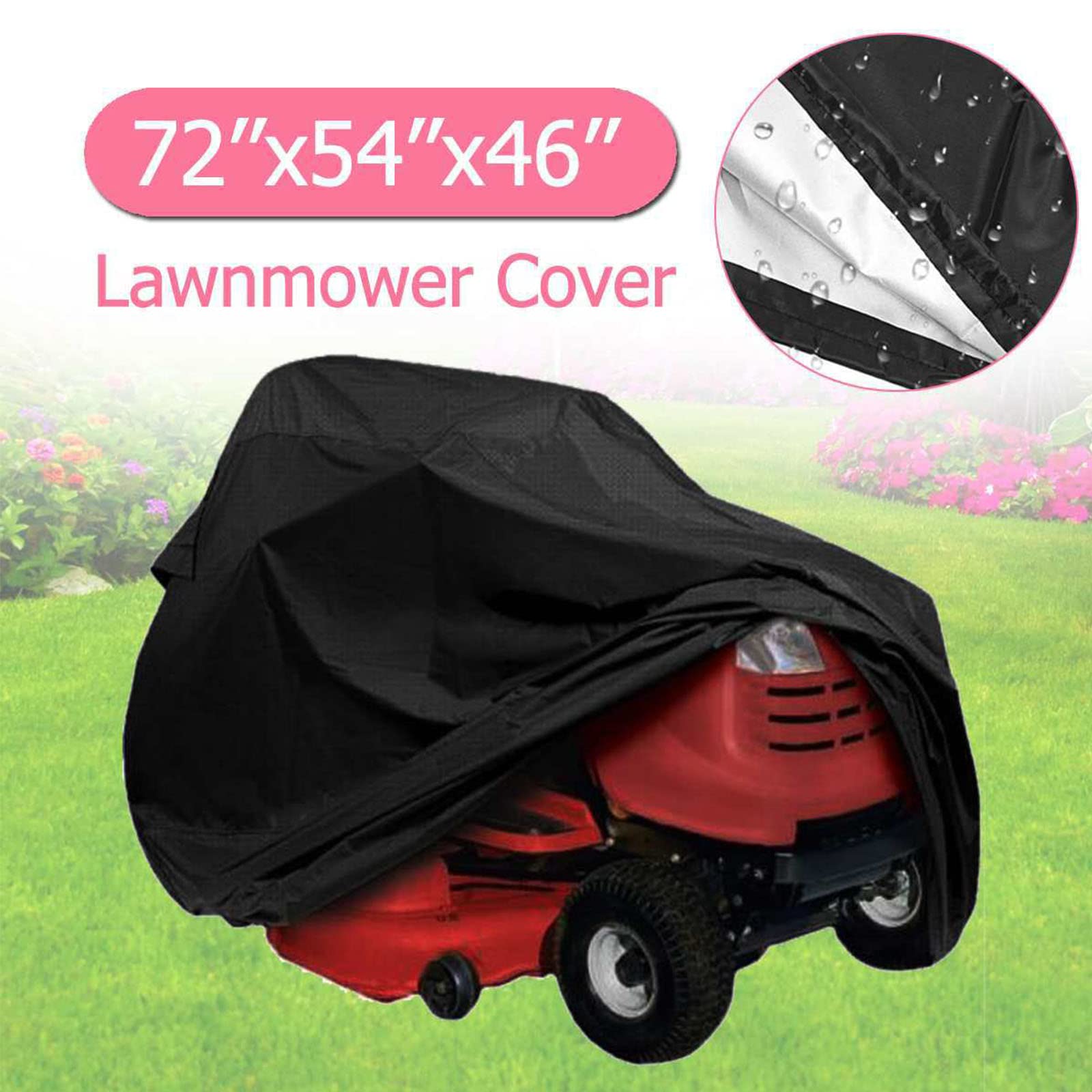 Funda impermeable para cortacésped para quitanieves para bolsa de almacenamiento con cordón, protector de muebles