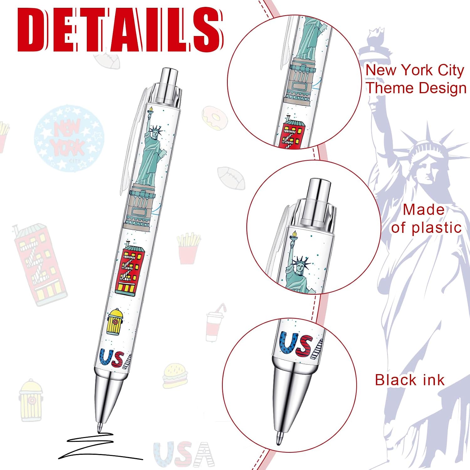 Sayglossy 36 Pcs New York Ballpoint Pen Ny Souvenir Gifts Bulk image 3