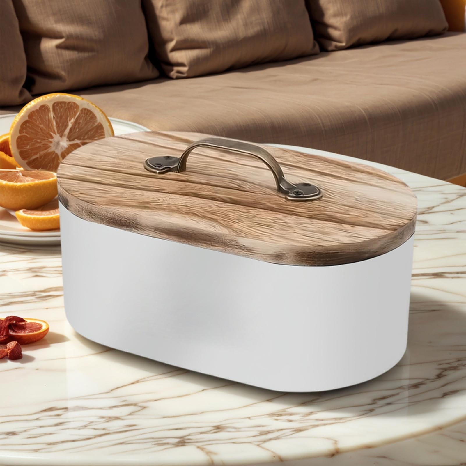 Porta tamponi – Scatola portaoggetti bianca per bagno | Scatola portaoggetti in legno con coperchio | decorativi per il bagno per tamponi per forcine per medicine cosmetici armadio tavolo