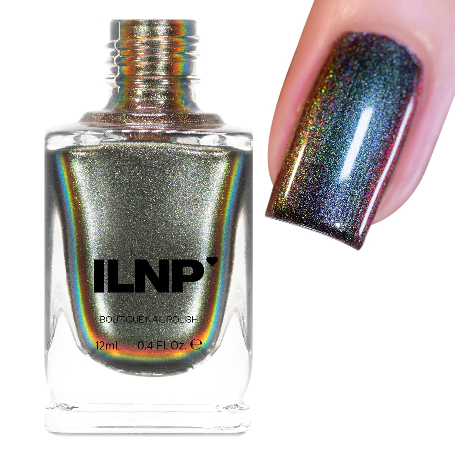 ILNP Orbit - Grey to Red Ultra Chrome Nail Polish