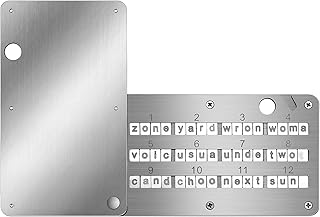 Crypto Seed Phrase Storage, Stainless Steel Bitcoin Seed Plates Seed Phrase Backup Cold Storage, Supports up to 24 Words