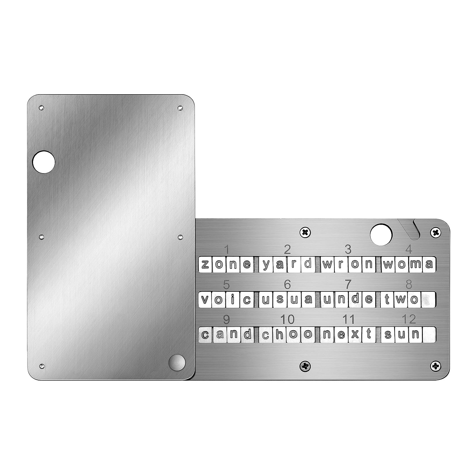 Amazon.com: Codesteel Crypto Seed Phrase Storage, Stainless Steel Bitcoin  Seed Plates Seed Phrase Backup Cold Storage, Supports up to 24 Words :  Office Products