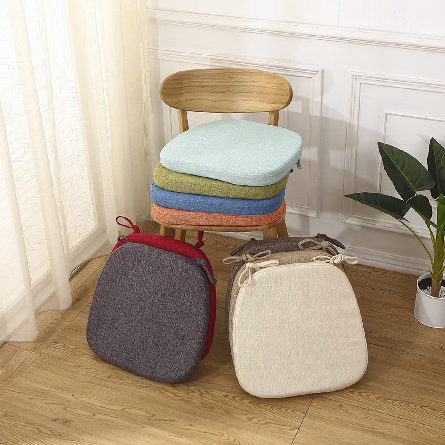 Gorilla Grip Set Di 2 Cuscini Per Sedia In Memory Foam 40x43 Cm Turchese - 2