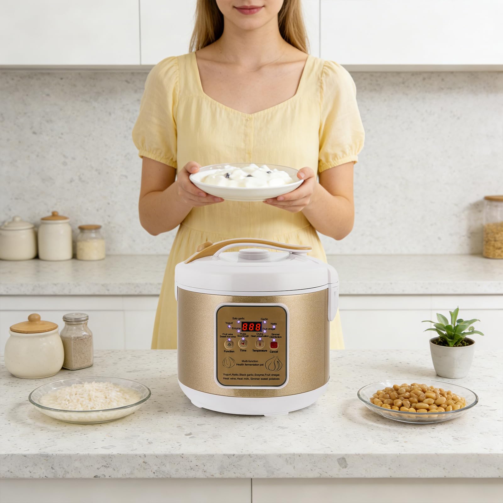 6L Schwarzer Knoblauch Fermenter Voll 90W Automatische Intelligente Steuerung Garlics Maker Multi Knoblauchzehe Diy Kocher