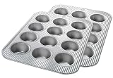 USA Pan Bakeware Muffin Pan, 12-Well, Set of 2, Aluminized Steel 12 Cup (Set of 2) Muffin Pan Muffin Pan