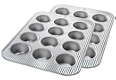 USA Pan Bakeware Muffin Pan, 12-Well, Set of 2, Aluminized Steel