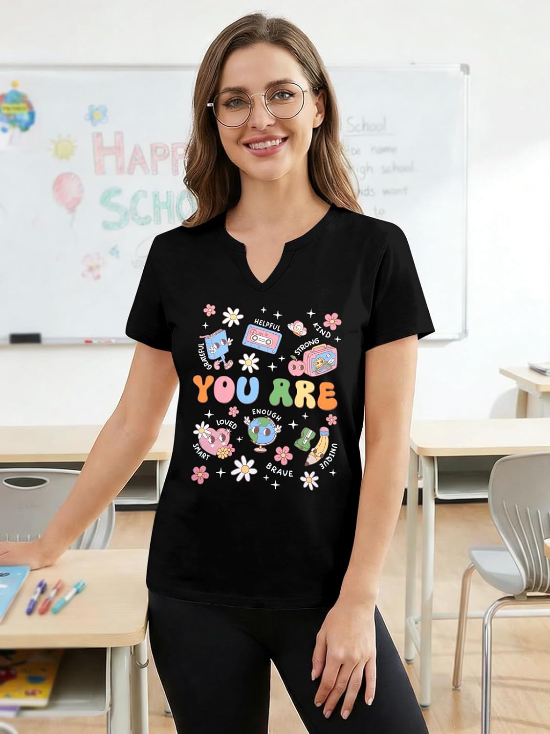 Teacher Shirts for Women Teacher Life Tshirt Cute Special Education Tee Inspirational Tops - Image 2