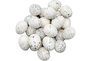 LWINGFLYER Easter Eggs 30-Piece Durable Artificial Black and White Fake Foam Eggs...