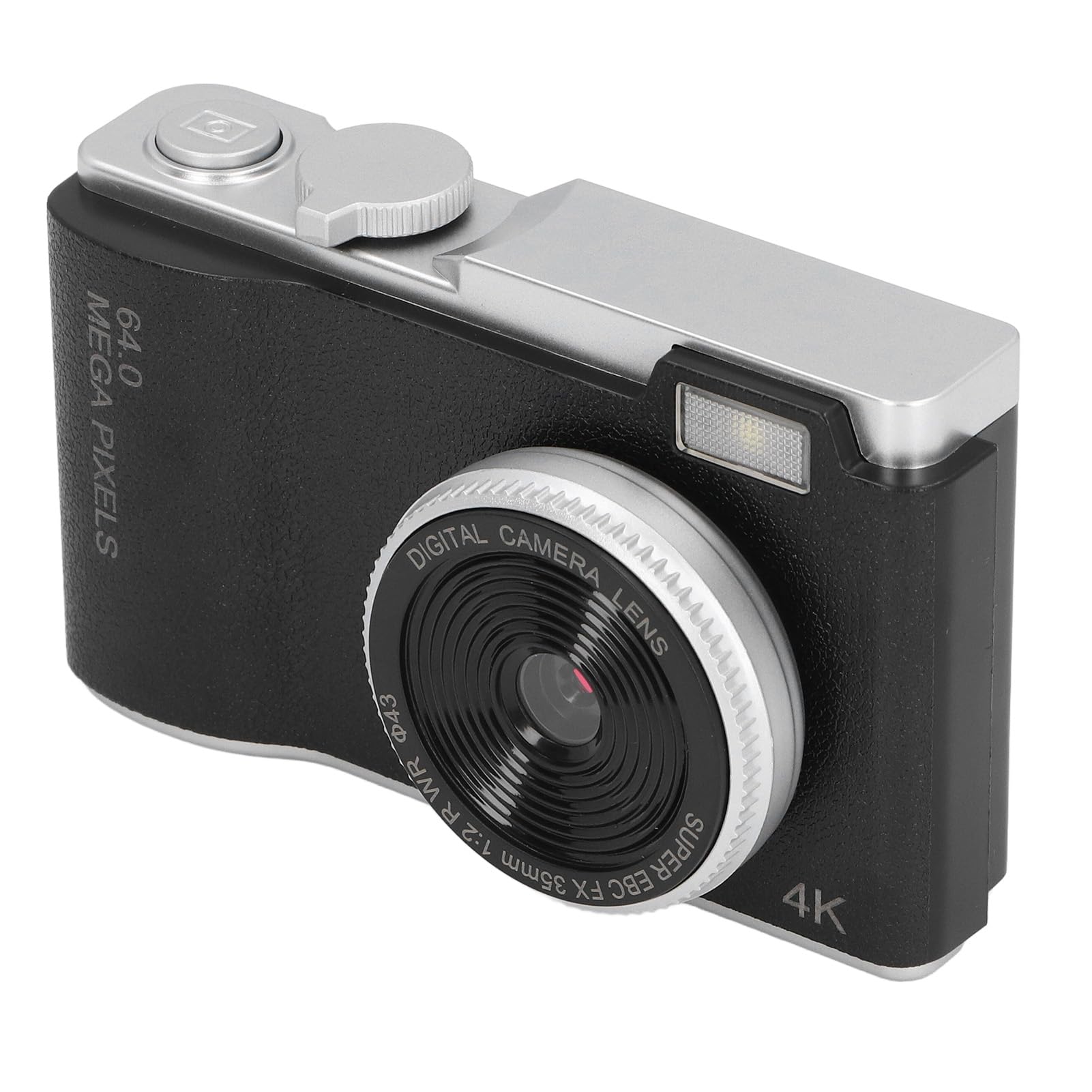 48mp, 1080p, 16x Zoom Fotocamera Digitale Autofocus, Display HD con Luce di Riempimento e Design retrò, Timer Selfie per Viaggi, Time-lapse con Timestamp, Filtri per Cattura del