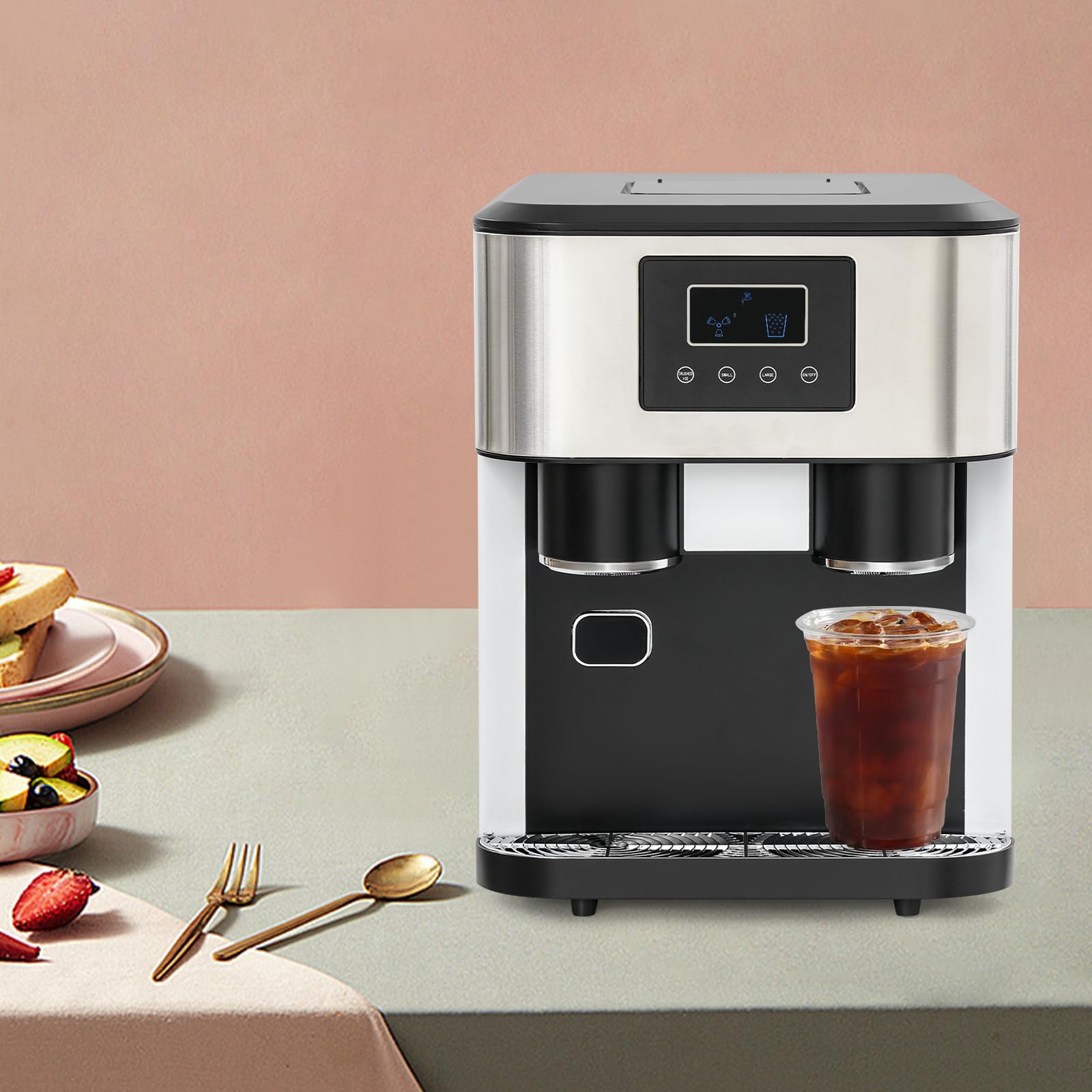 Macchina per gelato 3 in 1, cubetti, ghiaccio tritato e pepite, ideale per bar e catering