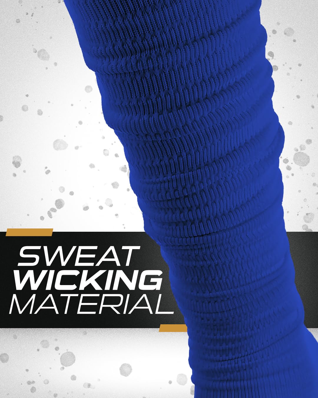 Calcetines de fútbol pre-apretados, extra largos que absorben la humedad sobre la pantorrilla para jóvenes, niños y hombres, fabricados en Estados Unidos