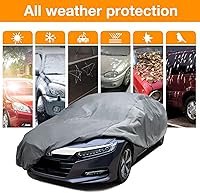 Vista 3 de XCAR Funda impermeable ultraligera para automóvil, protección para todo tipo de clima, resistente al viento y transpirable, se adapta a sedanes