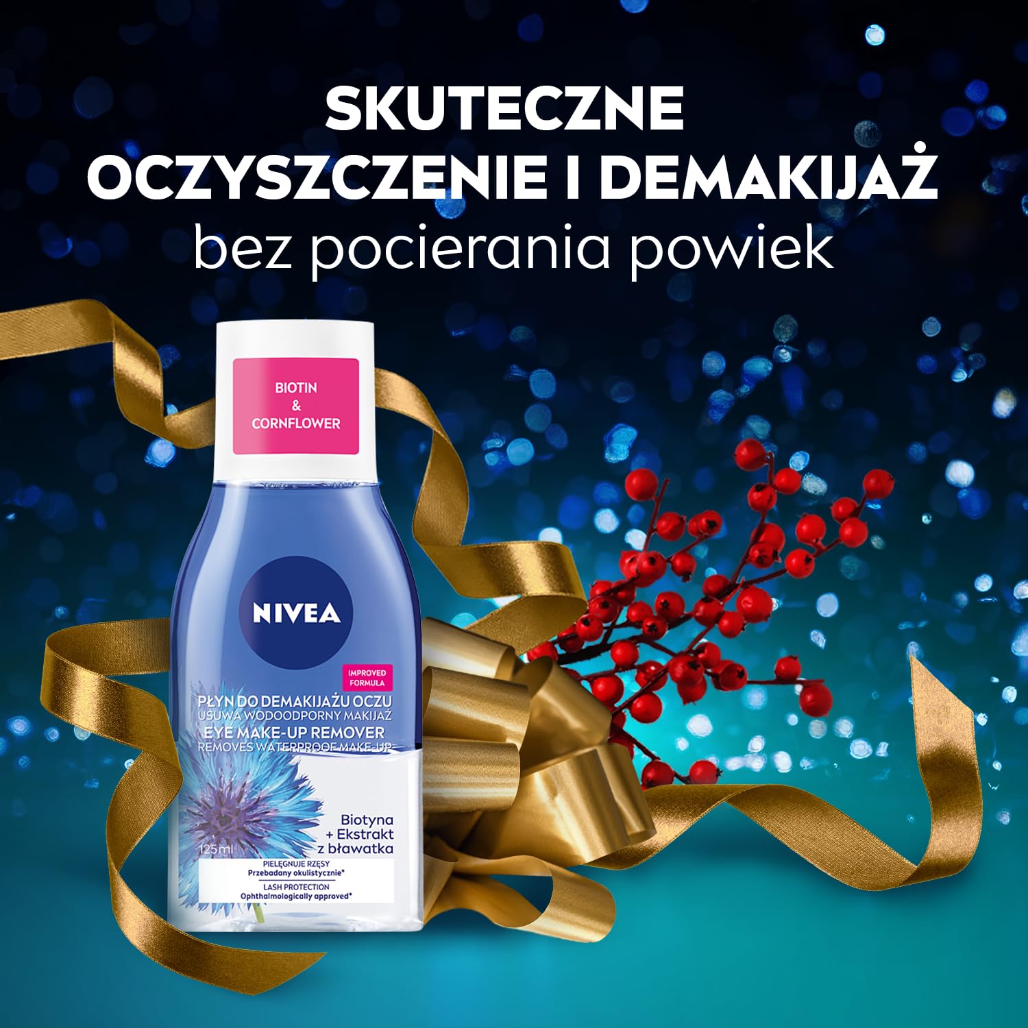 NIVEA Fresh Skin Świąteczny prezent - Zestaw kosmetyków dla kobiet do twarzy: dwufazowy płyn micelarny, krem nawilżający i pomadka do ust