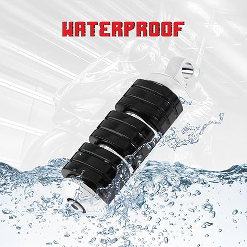 Miniatura 6 de INNOGLOW Estriberas de motocicleta Estriberas antivibración Estriberas de carretera clavijas de montaje macho para Harley Davidson Sportster Yamaha