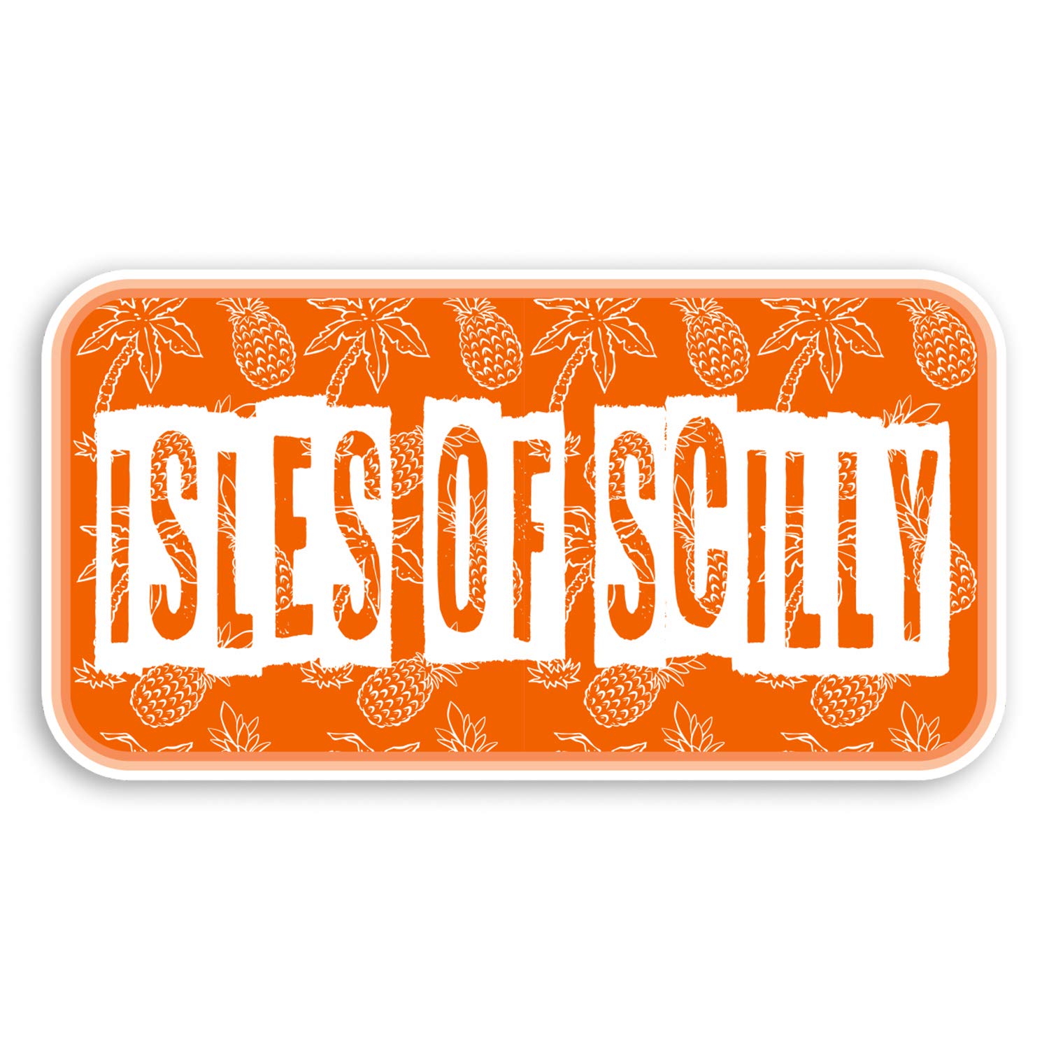 2 x 10cm Tropical Isles of Scilly Vinyl Stickers England Luggage Sticker #31439 (10cm Wide)