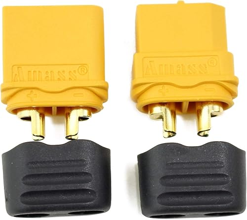 Miniatura 5 de Amass - 10 pares de conectores tipo bala XT60H actualizados de funda XT60 hembra y macho chapado en oro para piezas de control remoto