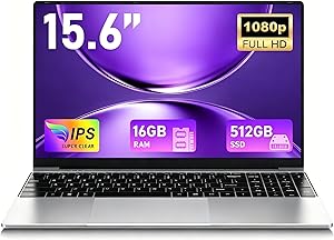 FUNYET 2026 Pc Portatile 15.6 Pollici 16GB RAM 2*DDR3 512GB SSD, Processore M3-6Y30 Laptop, Fino a 2,2GHz, Win 11 Noteboo…