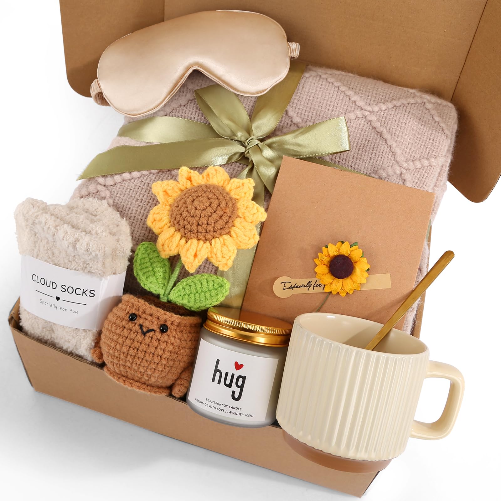 Self-Care Gift Basket for Women - Sunflower Theme -1
