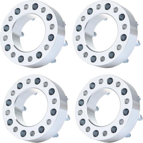 Miniatura 9 de SCITOO 4 espaciadores de rueda de 2 pulgadas de 0.315x6.500 in a 0.315x6.500 in, 8 lengüetas de 1.969 in, 8 x 6.5 a 8 x 6.5 para Silverado 2500 HD