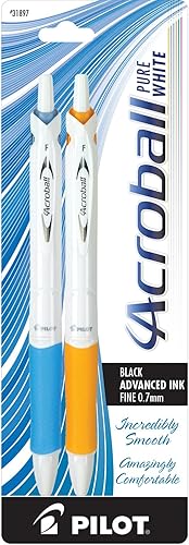 Bolígrafo retráctil de tinta híbrida Acroball, de Pilot , Random Color Accents Paquete de 2